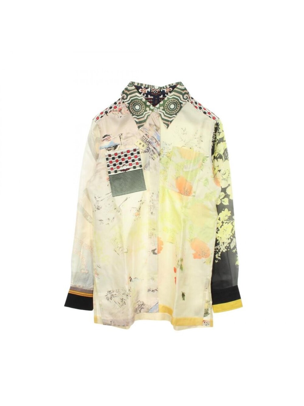 Louis Vuitton All Over Print Long Sleeve Silk